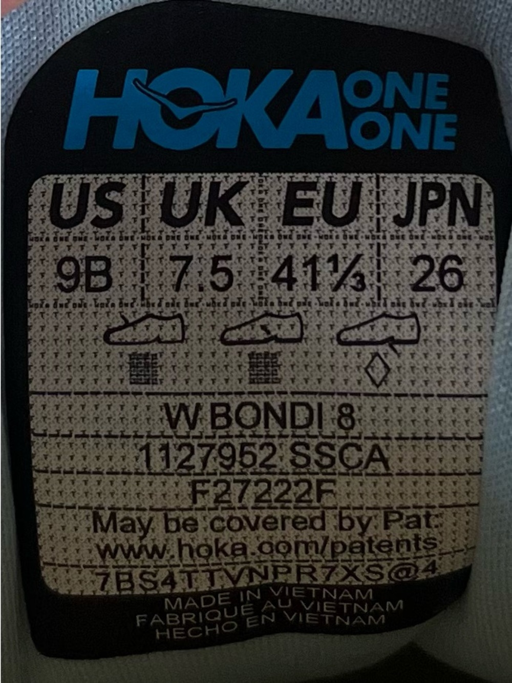 Hoka One One Bondi 8 REFLECTIVE Womens Size 9 Running Shoes Sneakers Blue Yellow - Picture 11 of 12